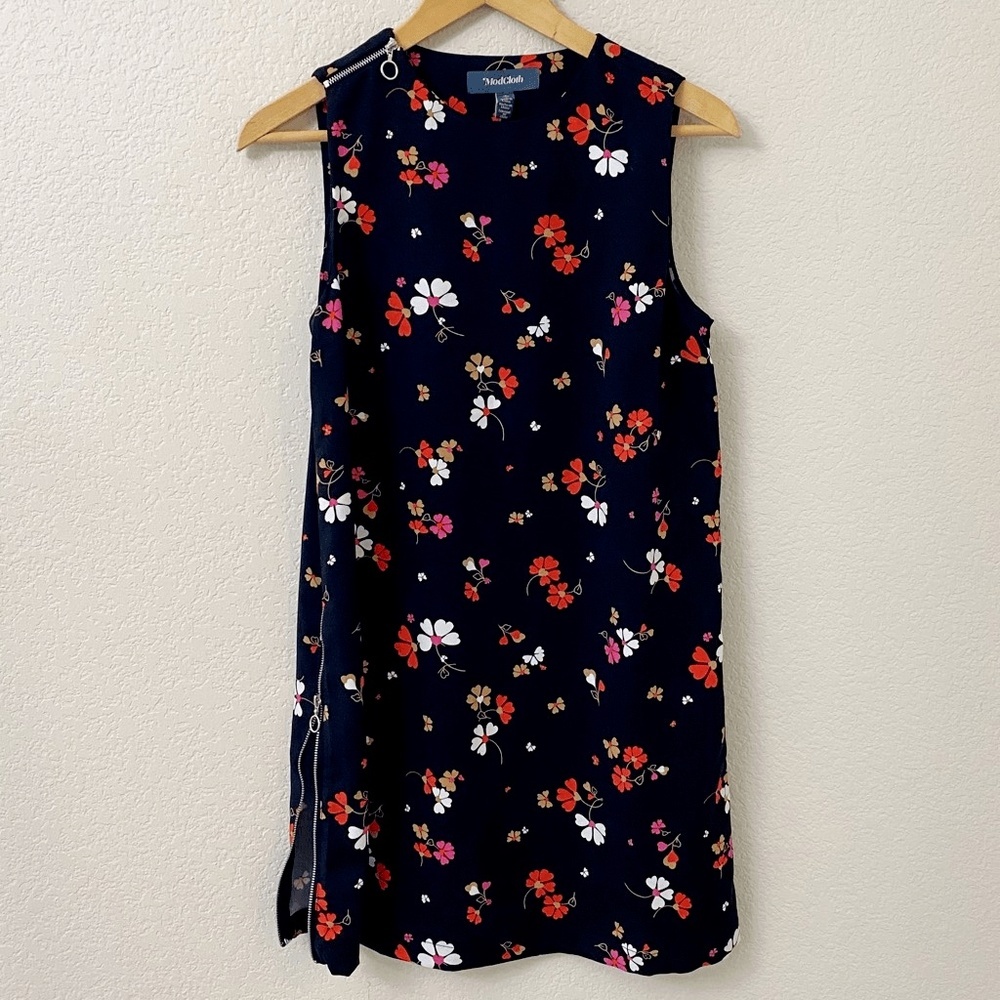 Modcloth Dress Size Small Black Floral Hearts Sleeveless